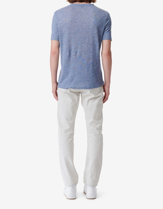 ROUND-NECK LINEN T-SHIRT
