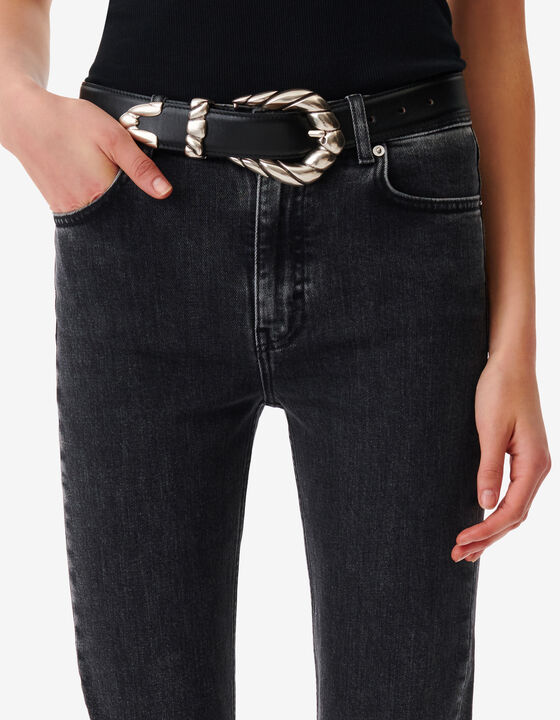 DISTRESSED STRAIGHT-FIT JEANS