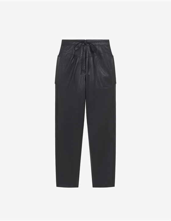 LEATHER JOGGING PANTS