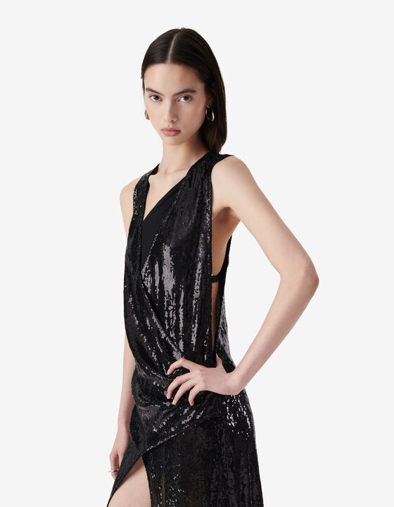 LONG SEQUINED DRESS