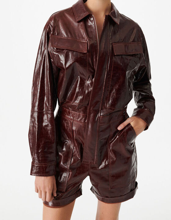 LEATHER ROMPER