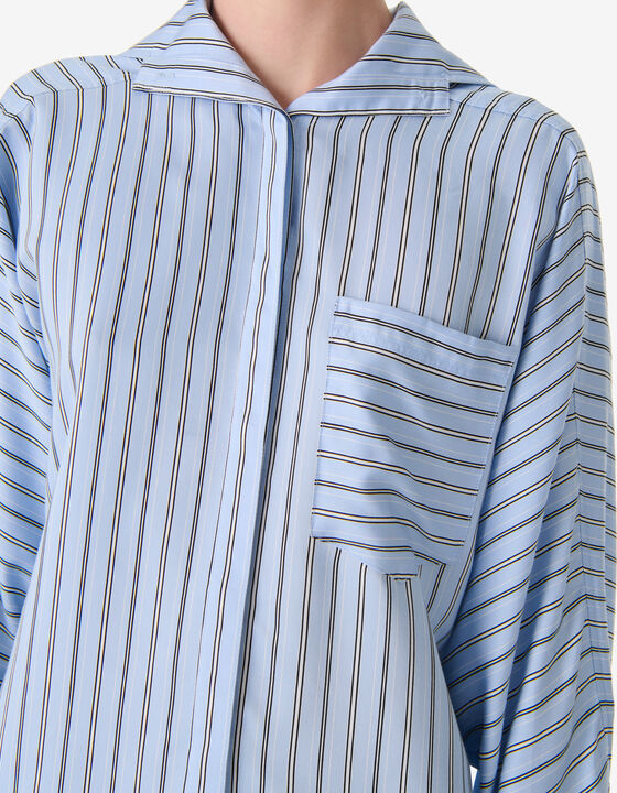 STRIPED SHIRT WITH SAILOR COLLAR