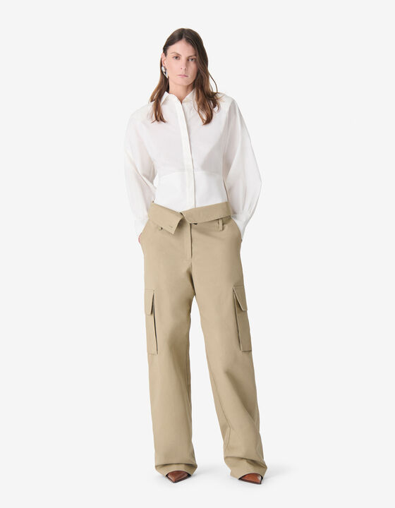 CHEMISE STRUCTUR&Eacute;E &Agrave; MANCHES LONGUES