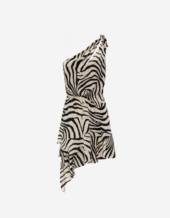 ASYMMETRICAL PRINT DRESS