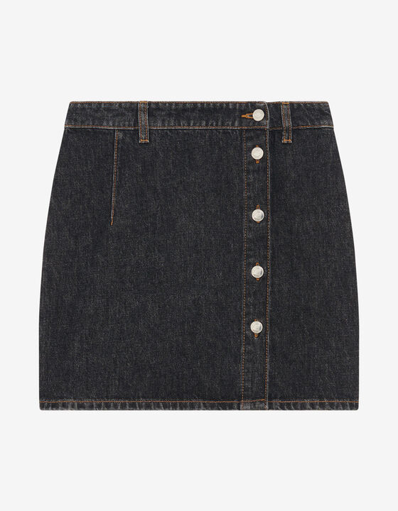 JUPE TAILLE HAUTE EN DENIM