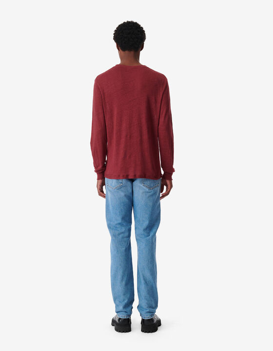 ROUND-NECK LINEN T-SHIRT