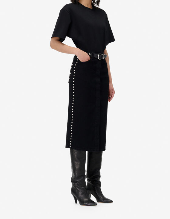 JUPE MIDI EN JEAN