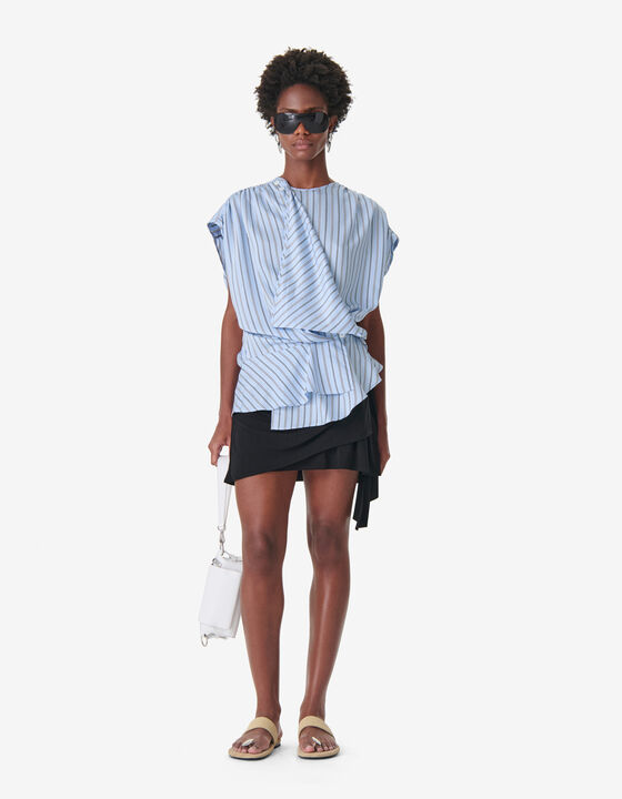 ASYMMETRICAL STRIPED TOP