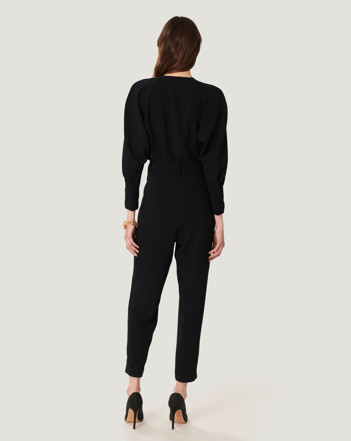 JENIE LONG SLEEVE PLEATED JUMPSUIT image number null