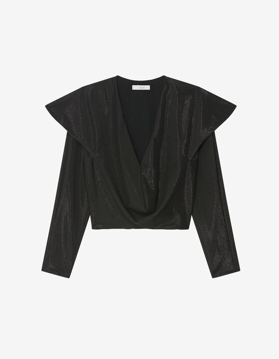 SHINY RUFFLED TOP