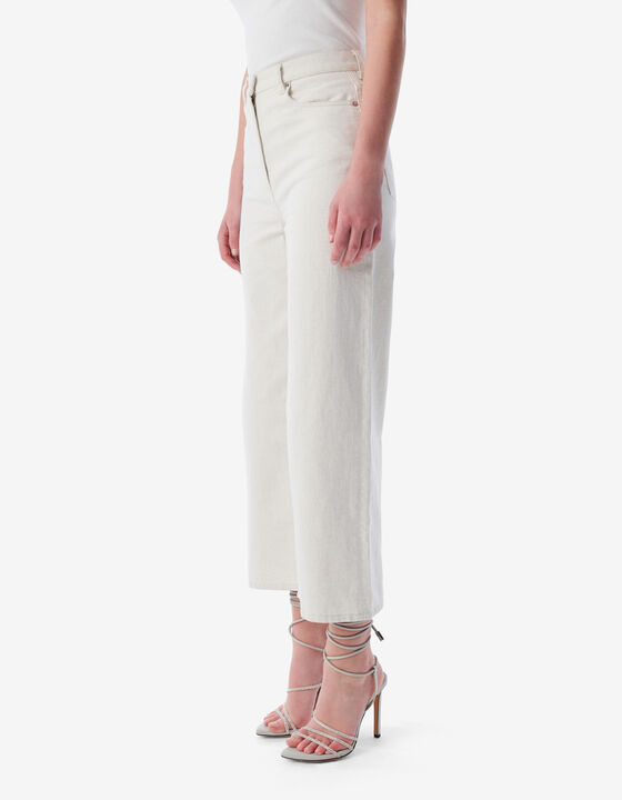JEAN CROPPED TAILLE HAUTE