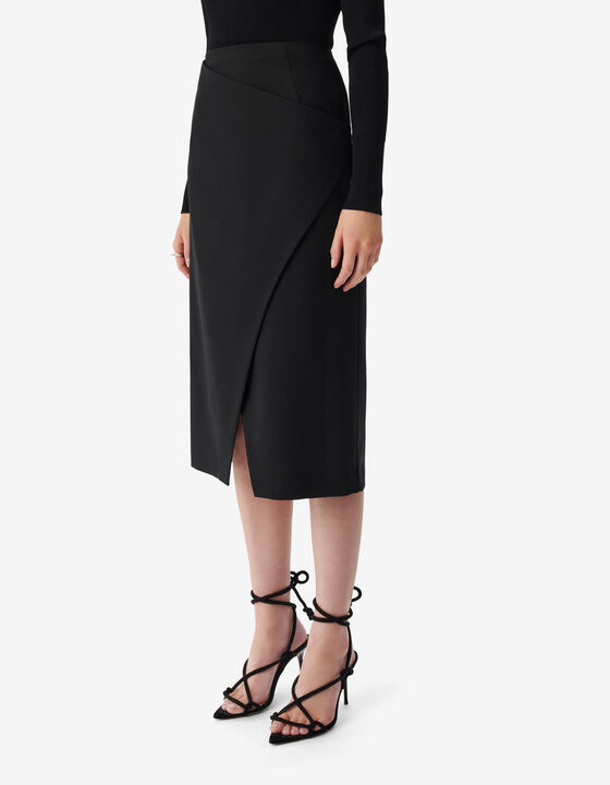 MID-LENGTH WRAP SKIRT