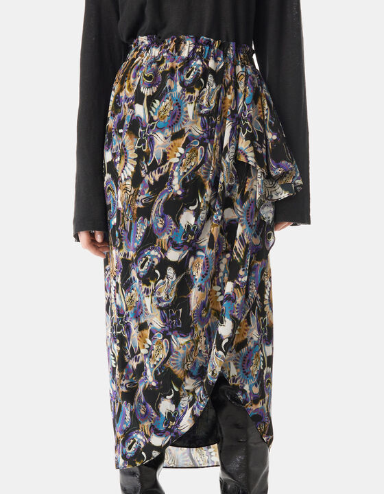 PRINT MIDI SKIRT