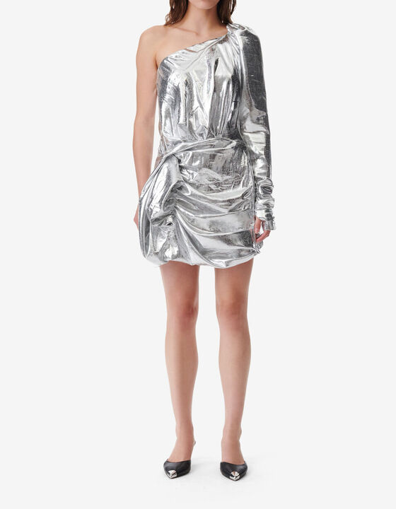 SILVER ASYMMETRIC DRESS