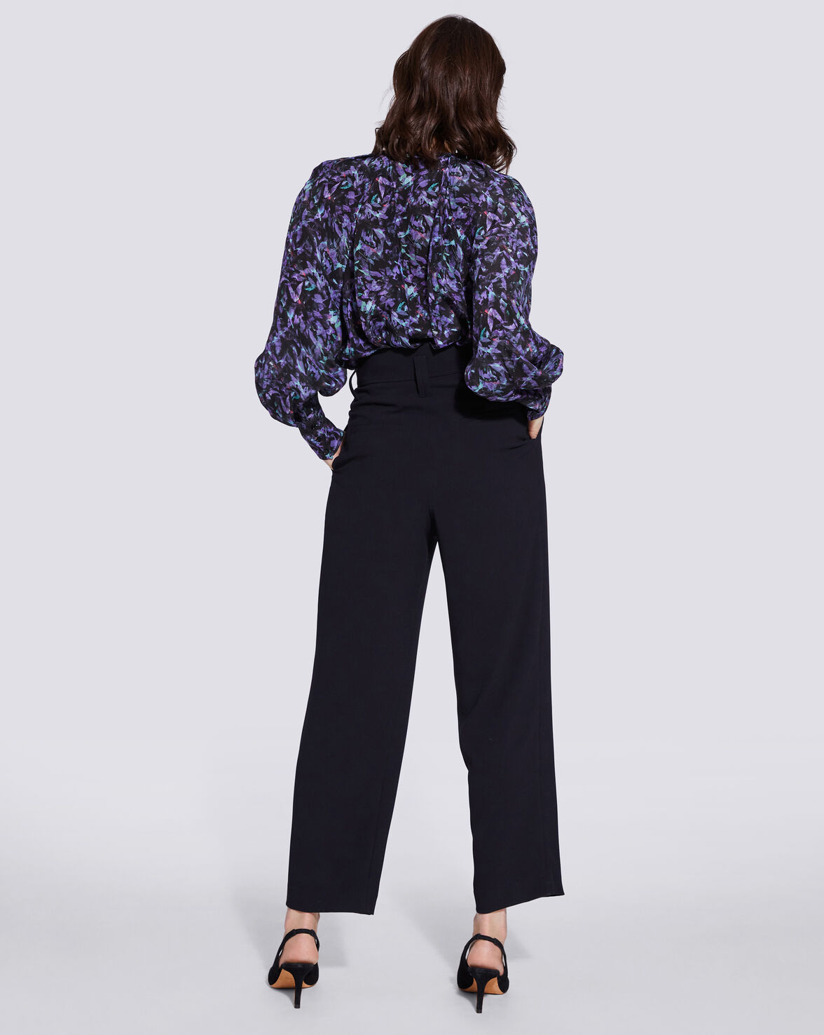 REXO HIGH WAIST RELAXED TROUSERS image number null