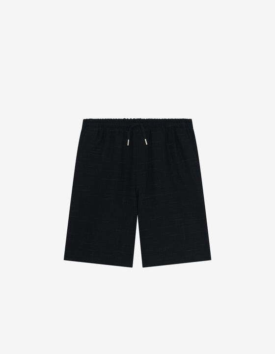 SHORT EN COTON TEXTUR&Eacute;