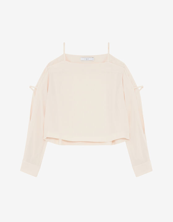 SQUARE-COLLARED CUT-OUT TOP