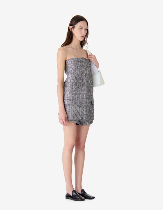 IRIDESCENT TWEED BUSTIER