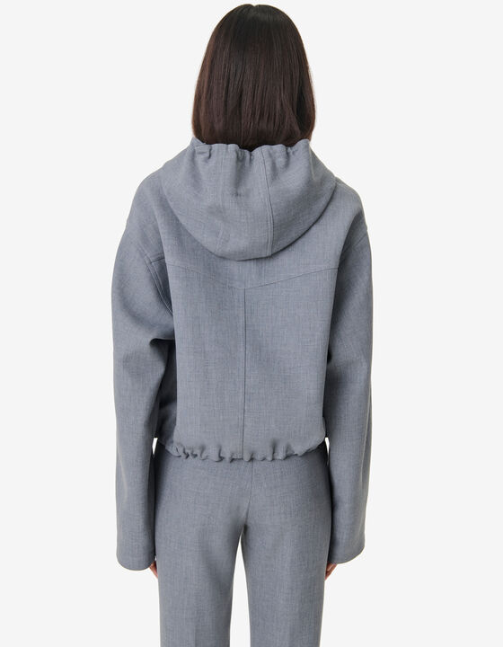 HOODED CROPPED JACKET