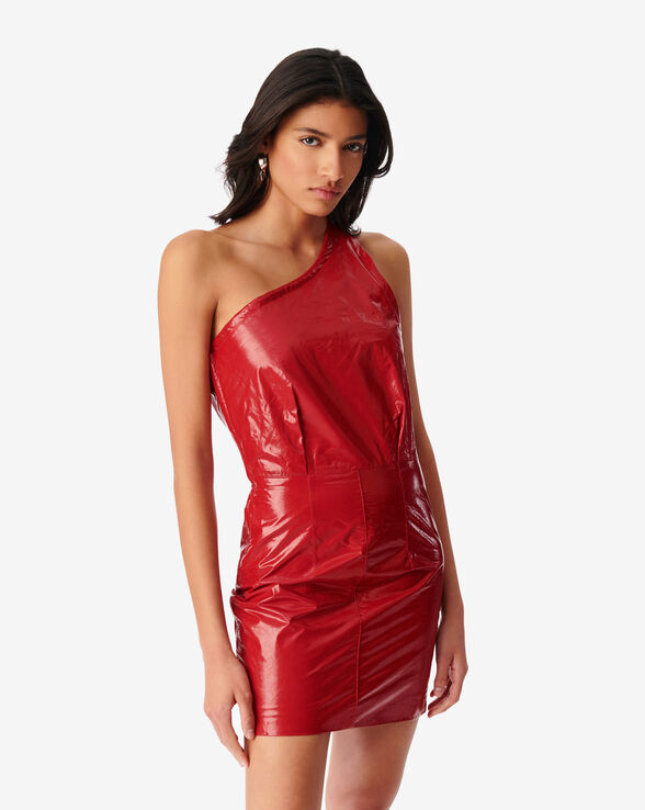 ROBE ASYMÉTRIQUE EN CUIR DOLNI
