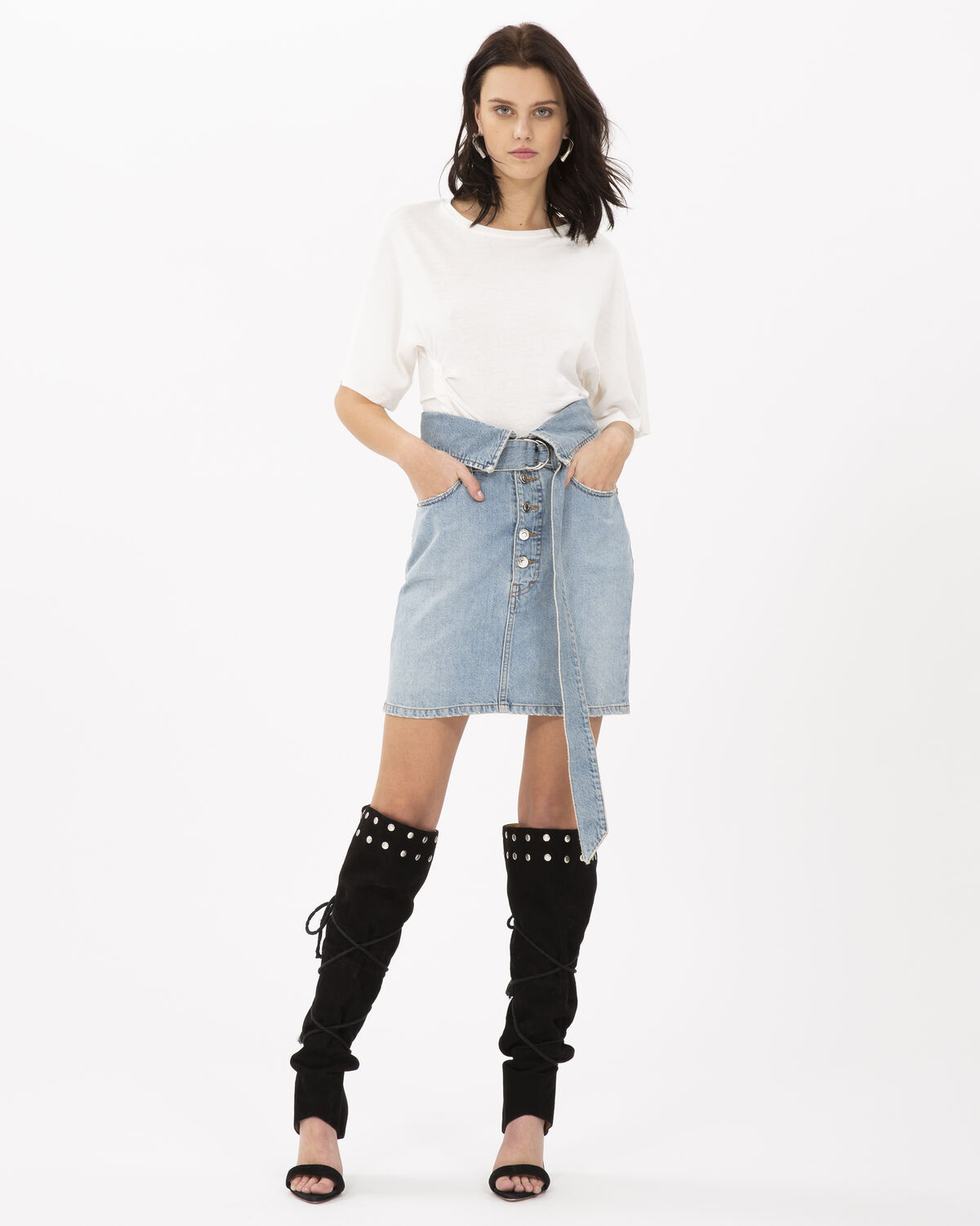 Filex Skirt Light Denim by IRO Paris