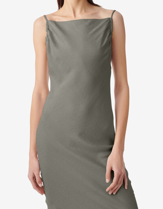STRAPLESS MIDI DRESS