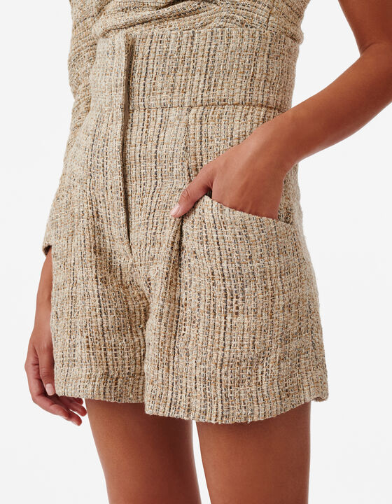 SHORT EN TWEED TAILLE HAUTE