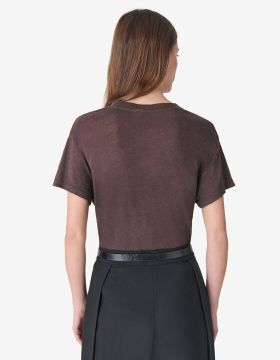 ROUND NECK LINEN T-SHIRT