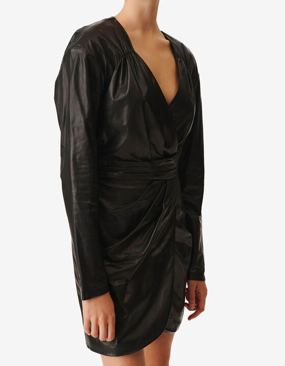 FITTED LEATHER DRESS