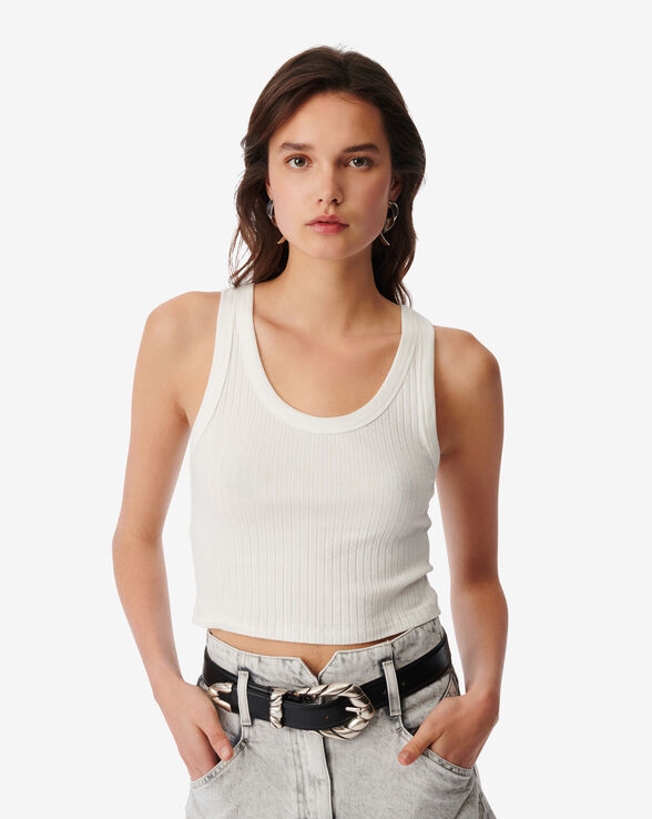 EMMA CROPPED RIBBED TANK TOP