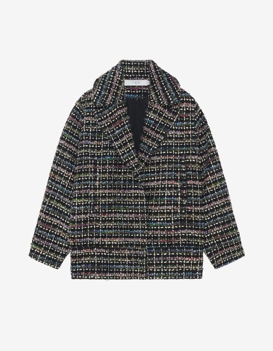 MULTICOLORED TWEED COAT