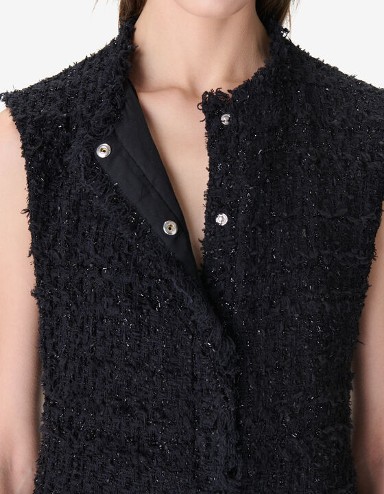 ROBE SANS MANCHES EN TWEED