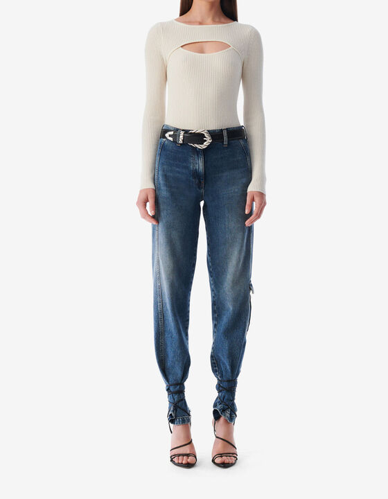 CASHMERE CUT-OUT SWEATER