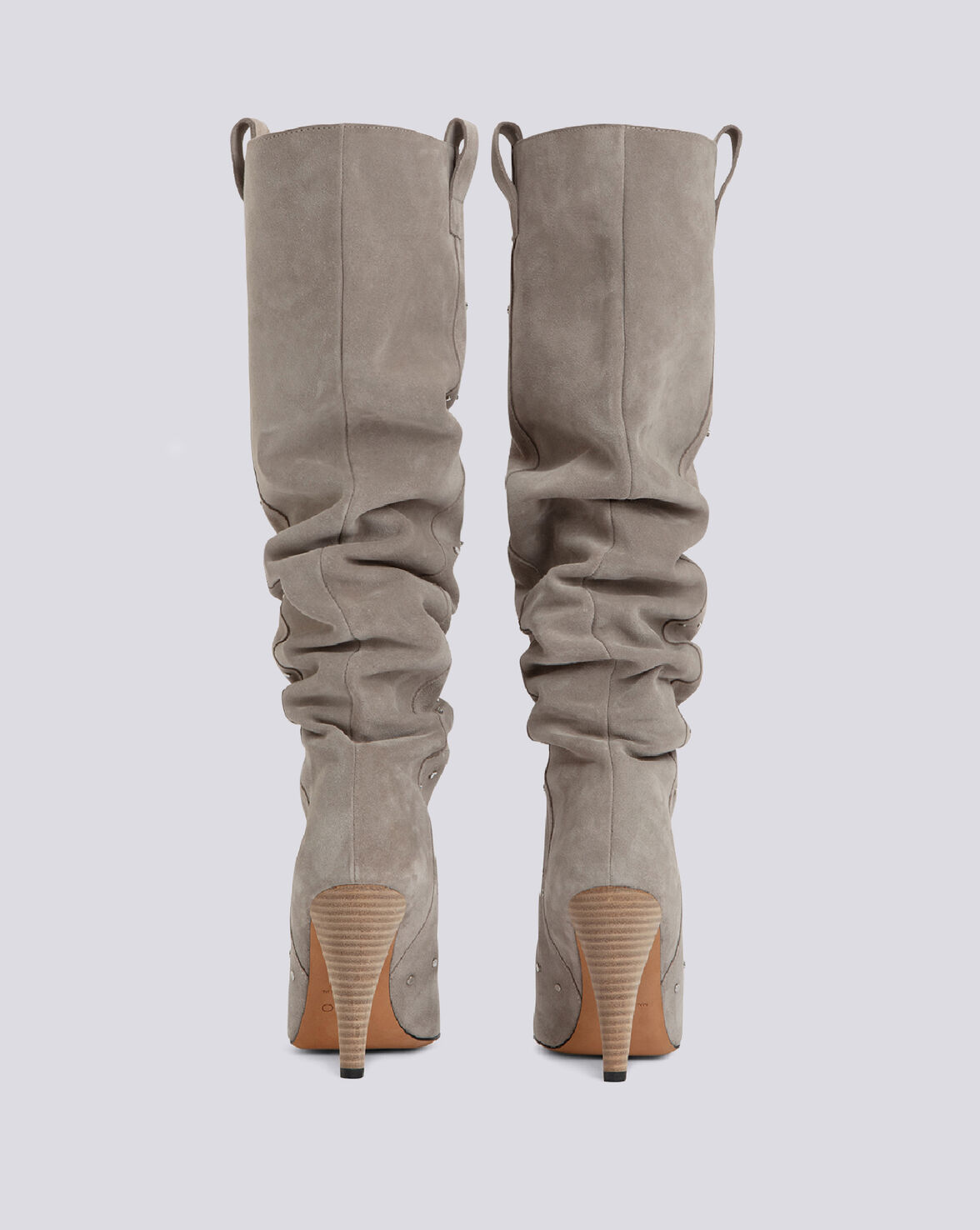 ELGOW STUDDED SUEDE SLOUCHE BOOTS image number null