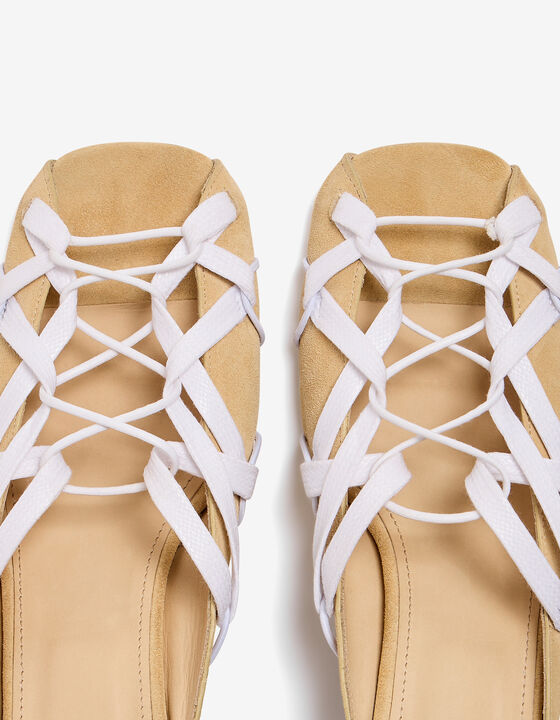 HEELED CORSET SANDALS