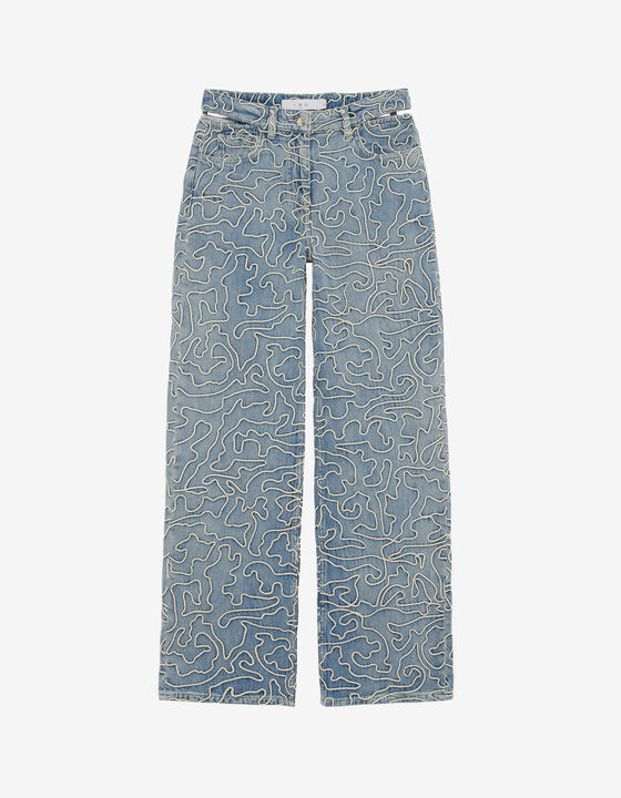 OVERSIZED EMBROIDERED JEANS