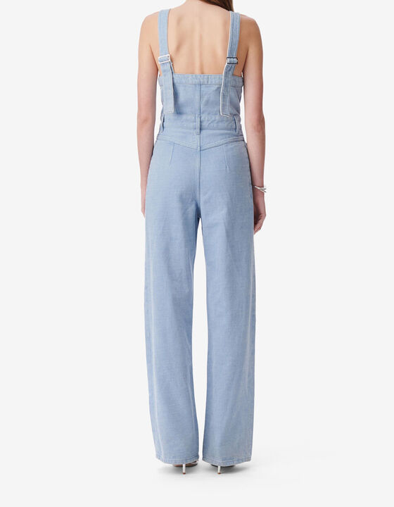 WASHED DENIM JUMPSUIT