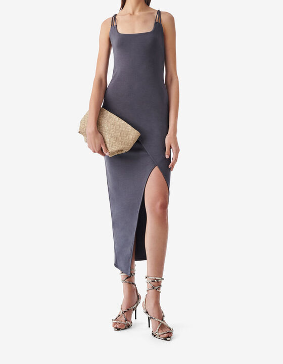 LONG STRAPLESS DRESS