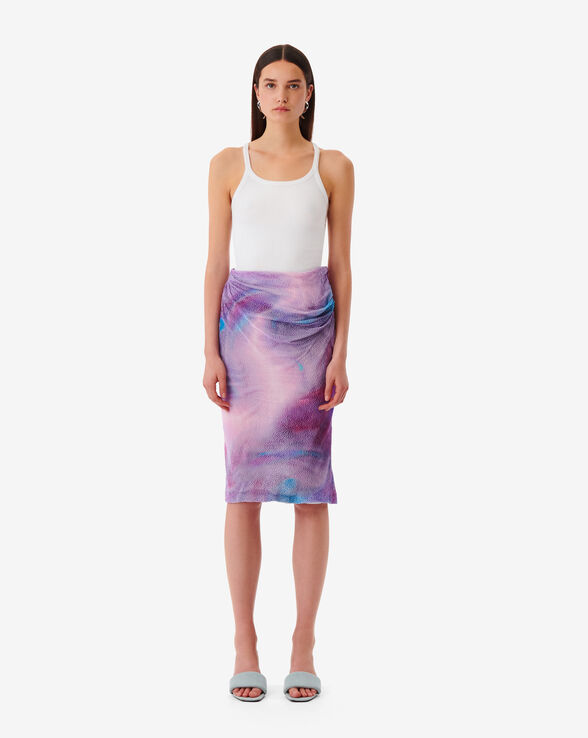 LEONIDE DOTTED SWISS MIDI SKIRT
