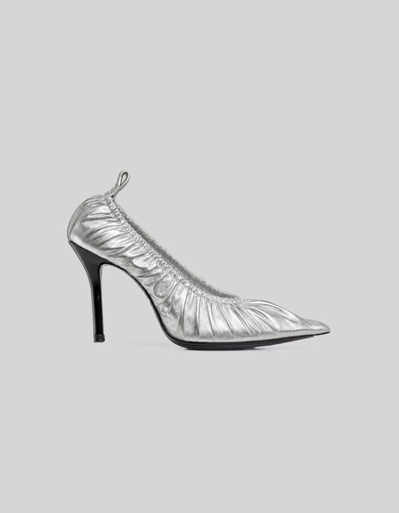 PLEATED LEATHER PUMPS