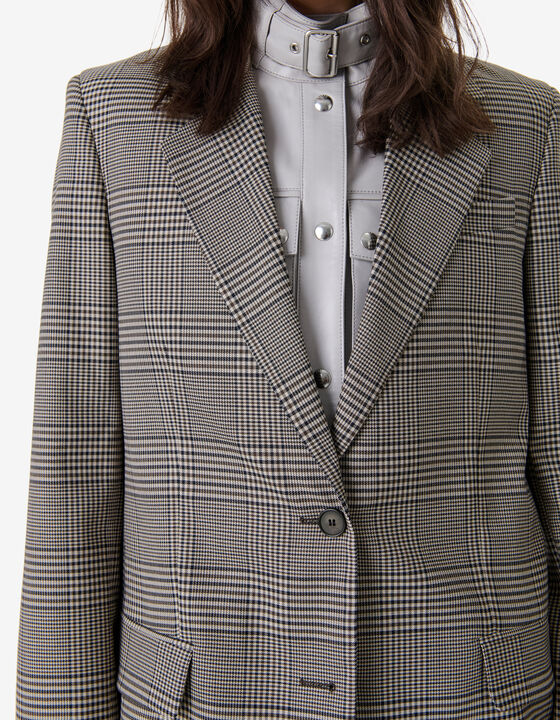 CHECKED SUIT JACKET