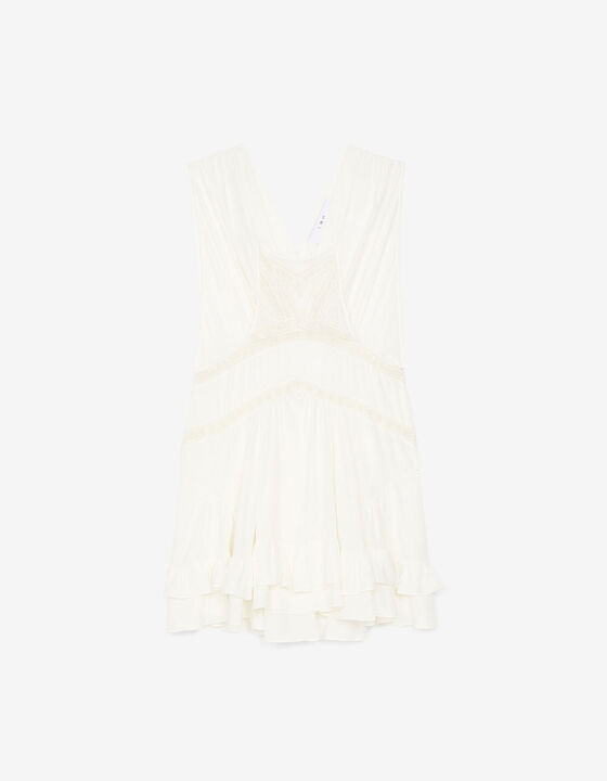 SHORT DRESS WITH BEADED EMBROIDERY