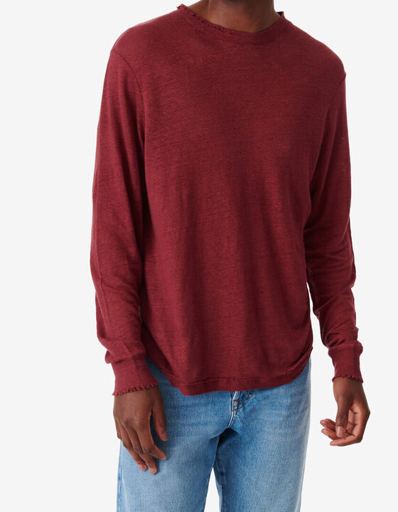 ROUND-NECK LINEN T-SHIRT