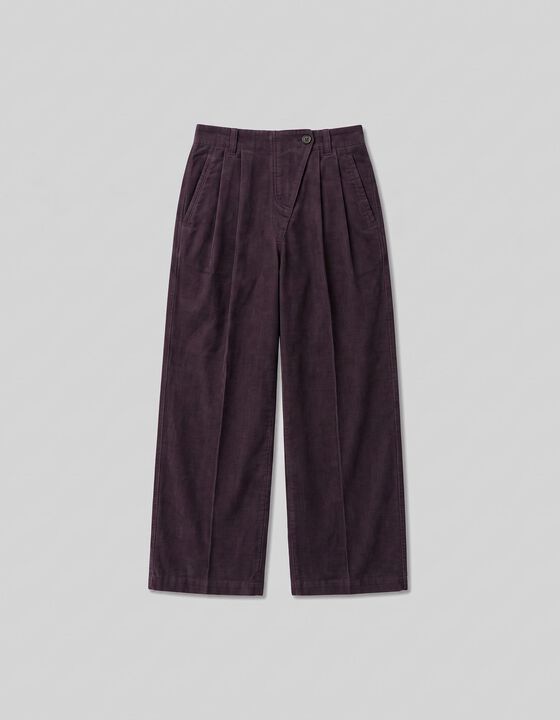 WIDE-LEG PLEATED TROUSERS