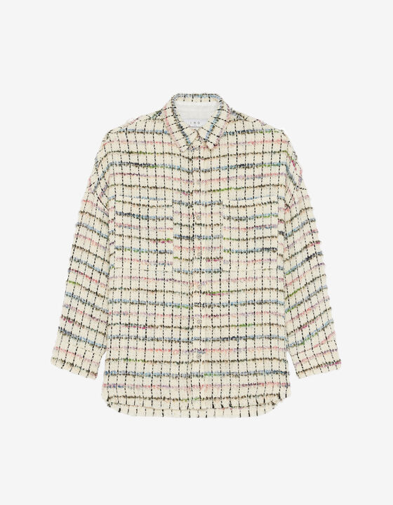 MULTICOLORED TWEED OVERSHIRT