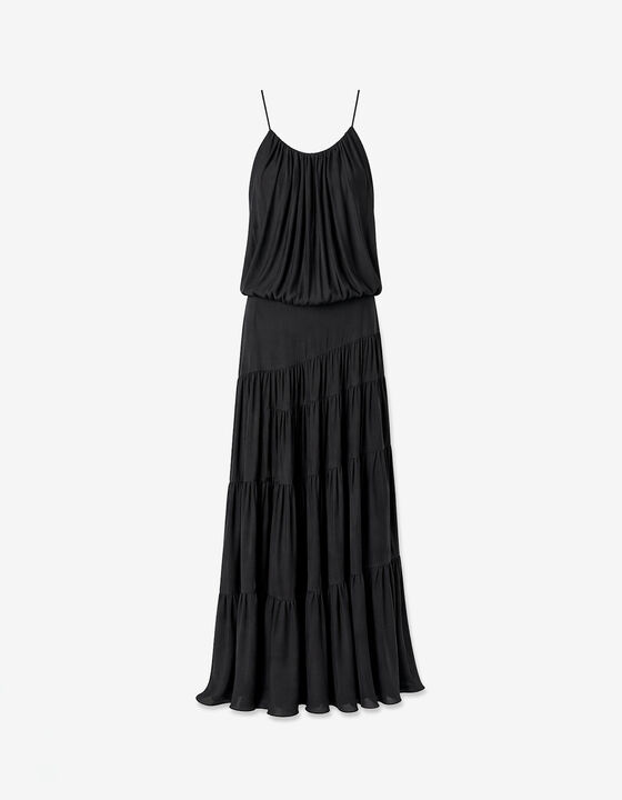 LONG RUFFLED DRESS