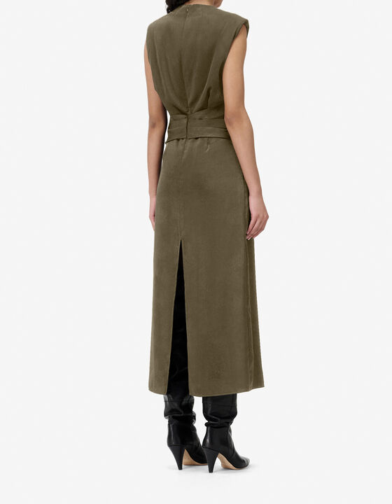 LONG PLEATED DRESS