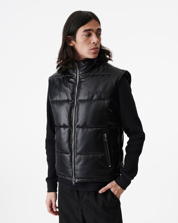 INRA SLEEVELESS LEATHER DOWN JACKET