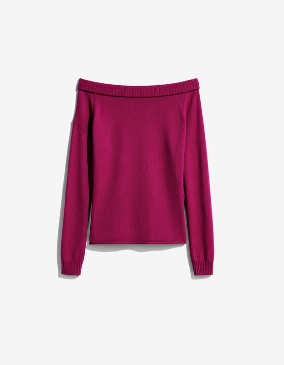 KNITTED BARDOT NECKLINE SWEATER