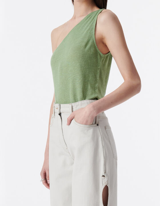 LINEN ASYMMETRICAL TOP